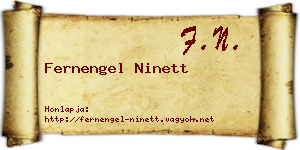 Fernengel Ninett névjegykártya